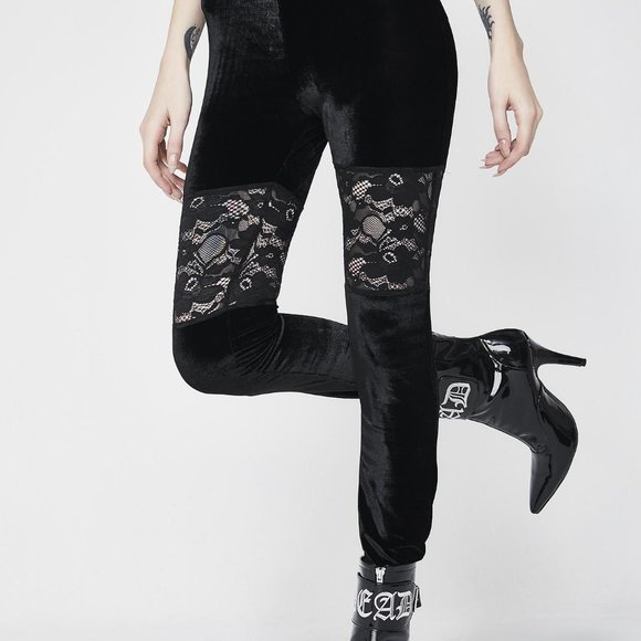 Killstar Rose Merry Leggings sz L - Picture 4 of 6